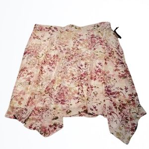 Emaline Petite Floral Lined Asymmetrical Skirt 10P